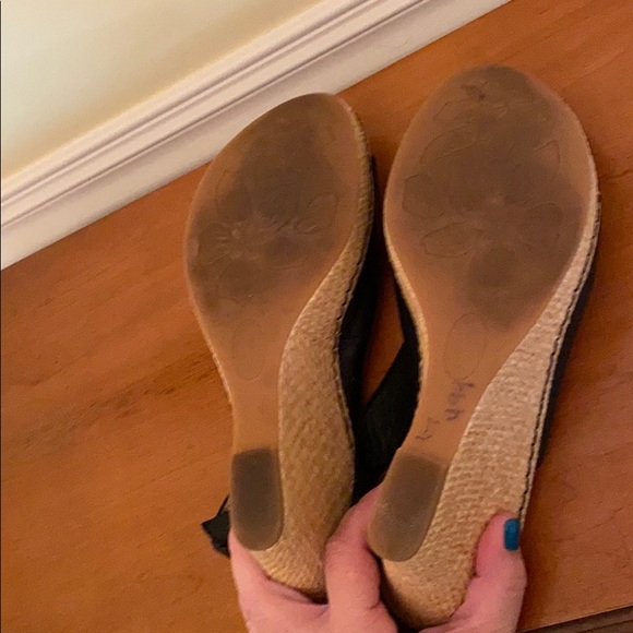 B.O.C Born Concepts black peep toe wedges Sz 11 - Picture 7 of 7